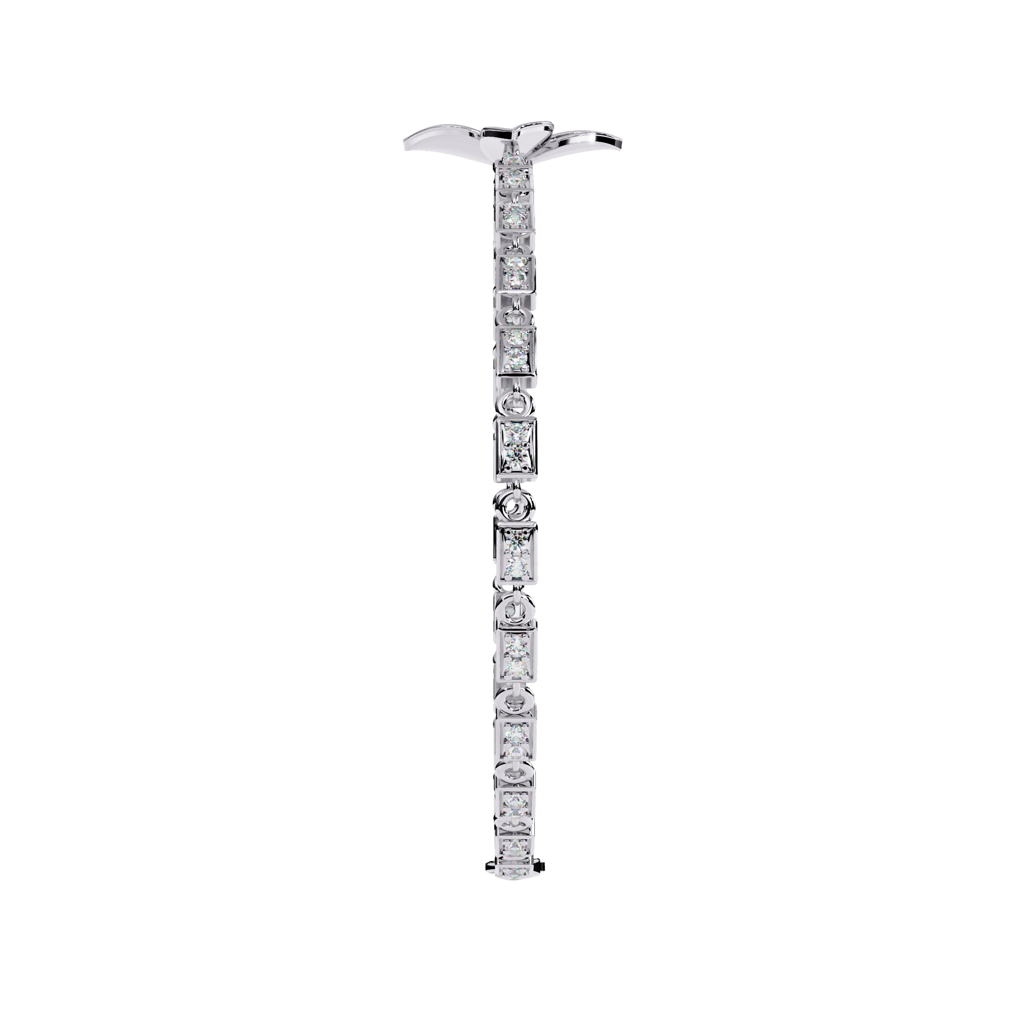 Floral Center Diamond Bracelet