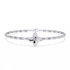 Floral Center Diamond Bracelet