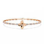Floral Center Diamond Bracelet