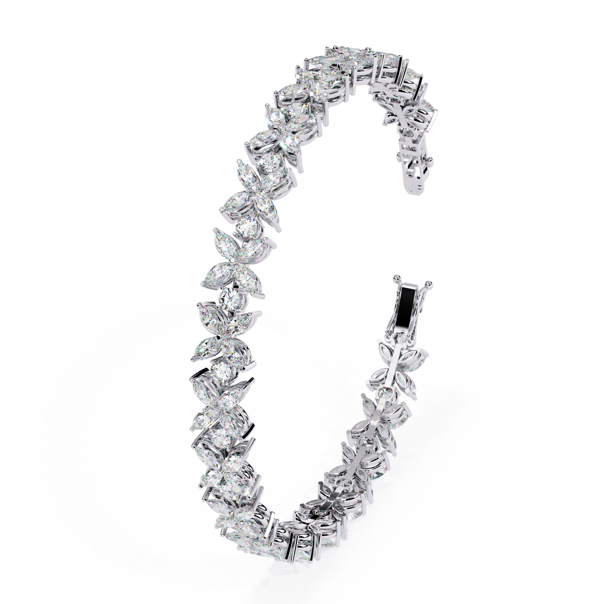 Floral Vine Diamond Bracelet