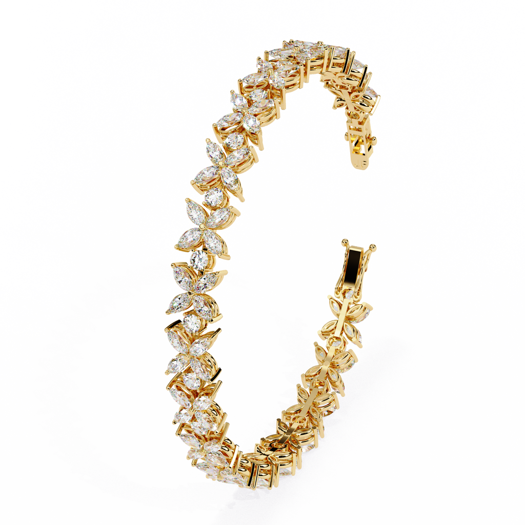 Floral Vine Diamond Bracelet