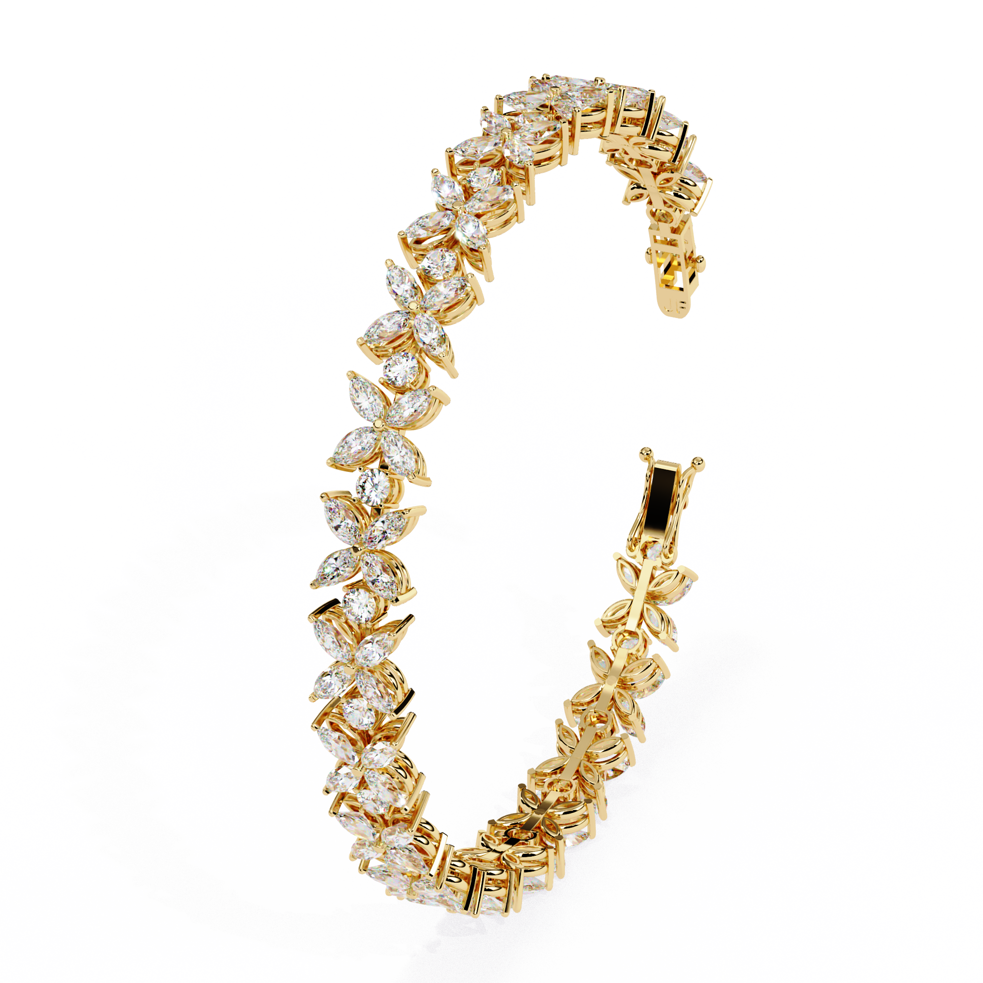 Floral Vine Diamond Bracelet