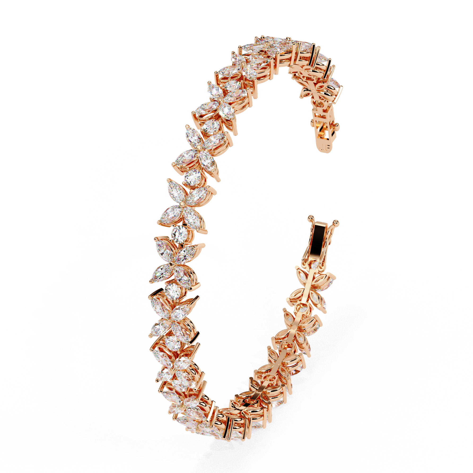 Floral Vine Diamond Bracelet