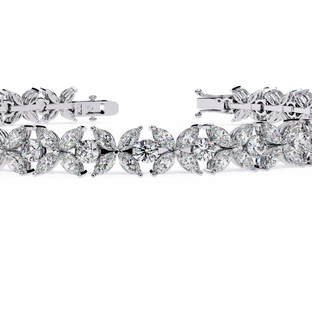 Floral Vine Diamond Bracelet