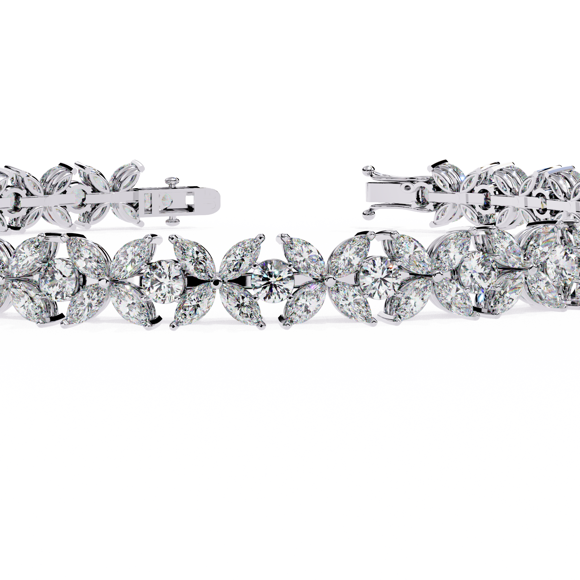 Floral Vine Diamond Bracelet