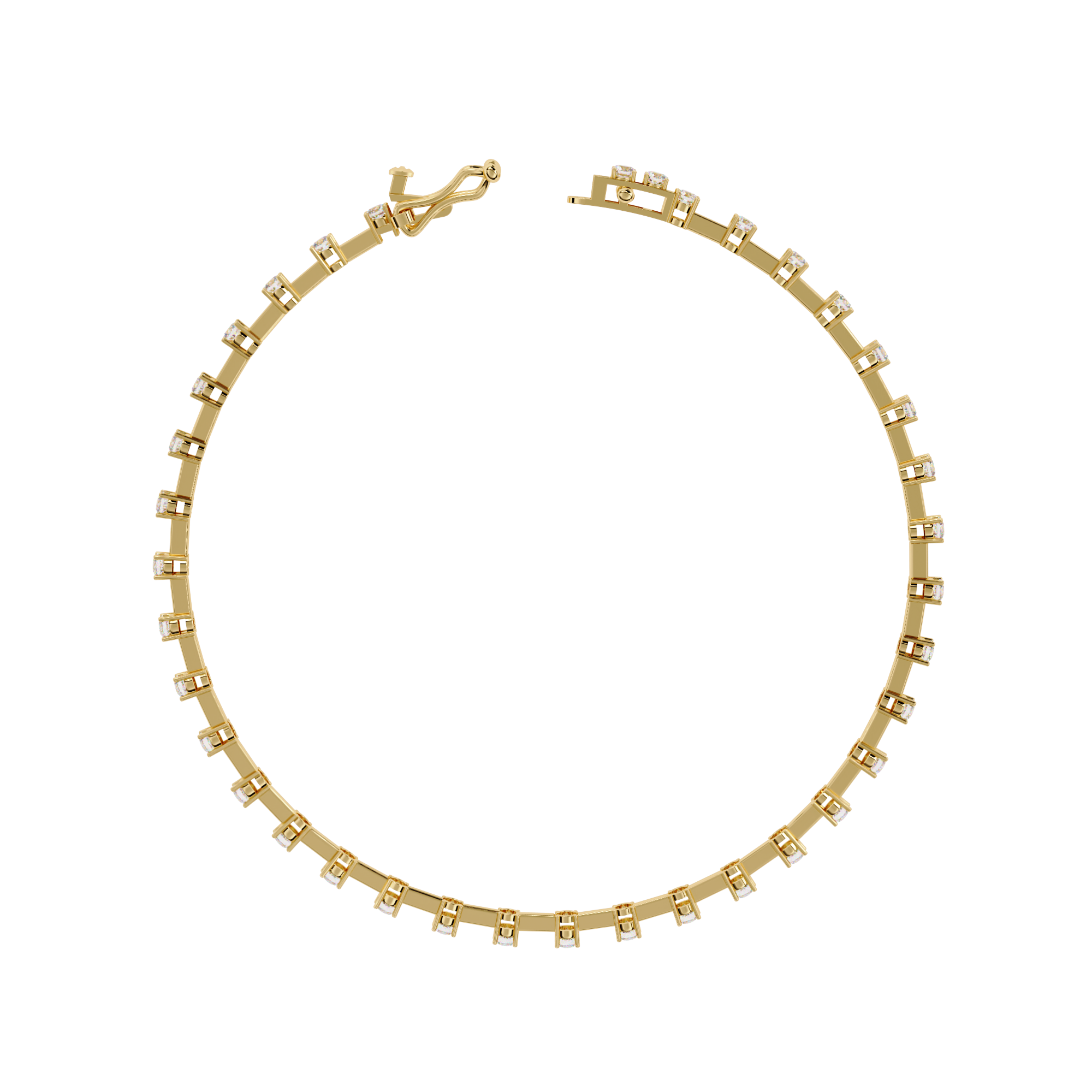 Delicate Diamond Line Bracelet