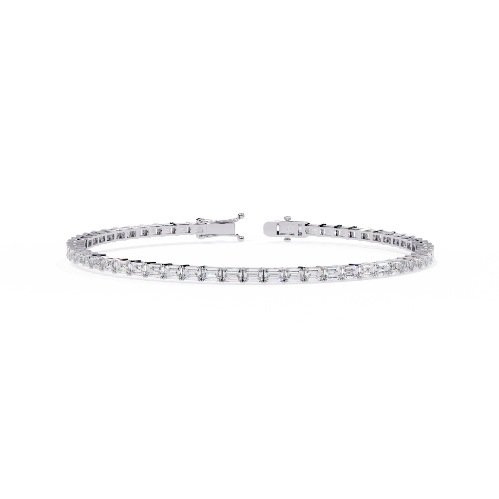 Baguette Line Diamond Bracelet