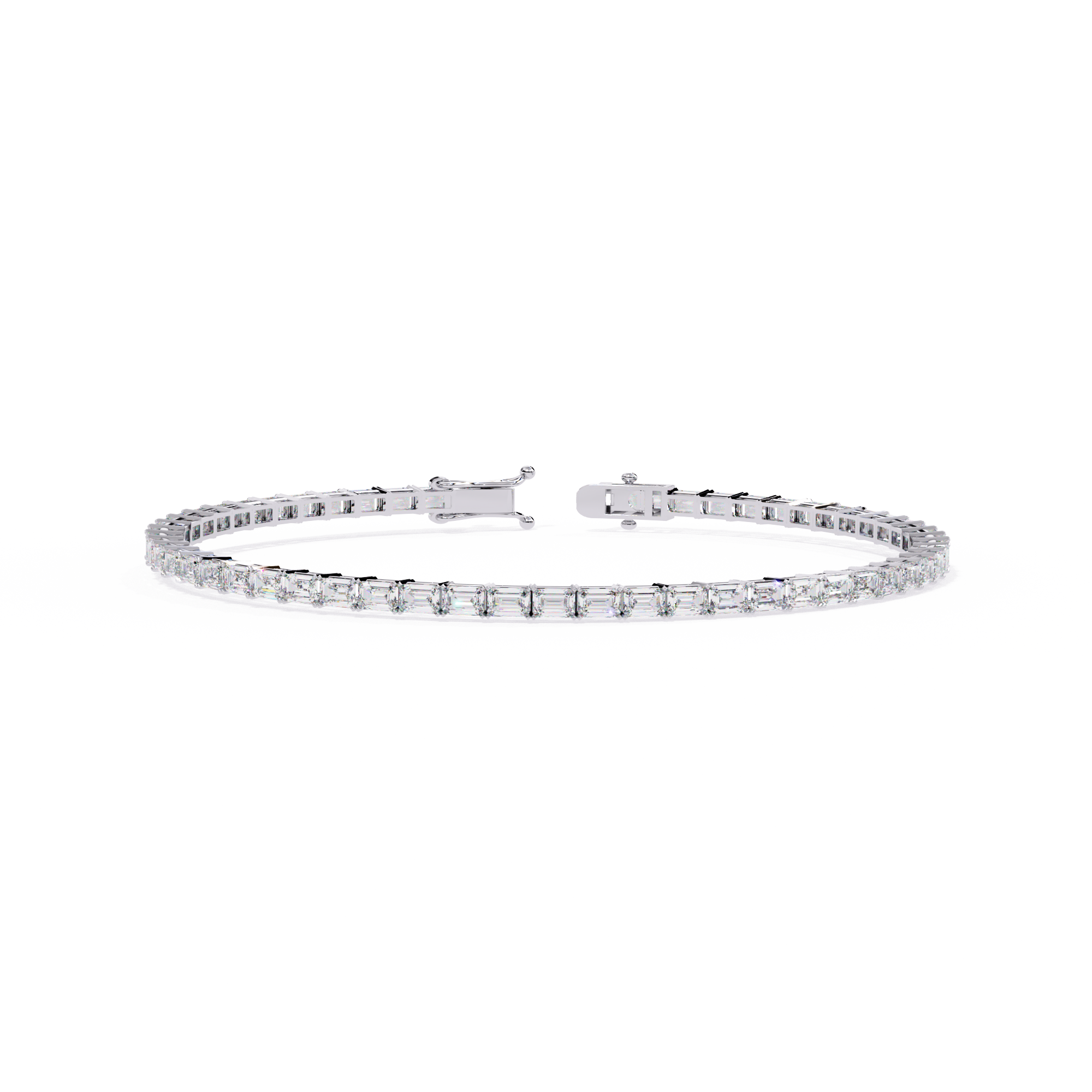 Baguette Line Diamond Bracelet