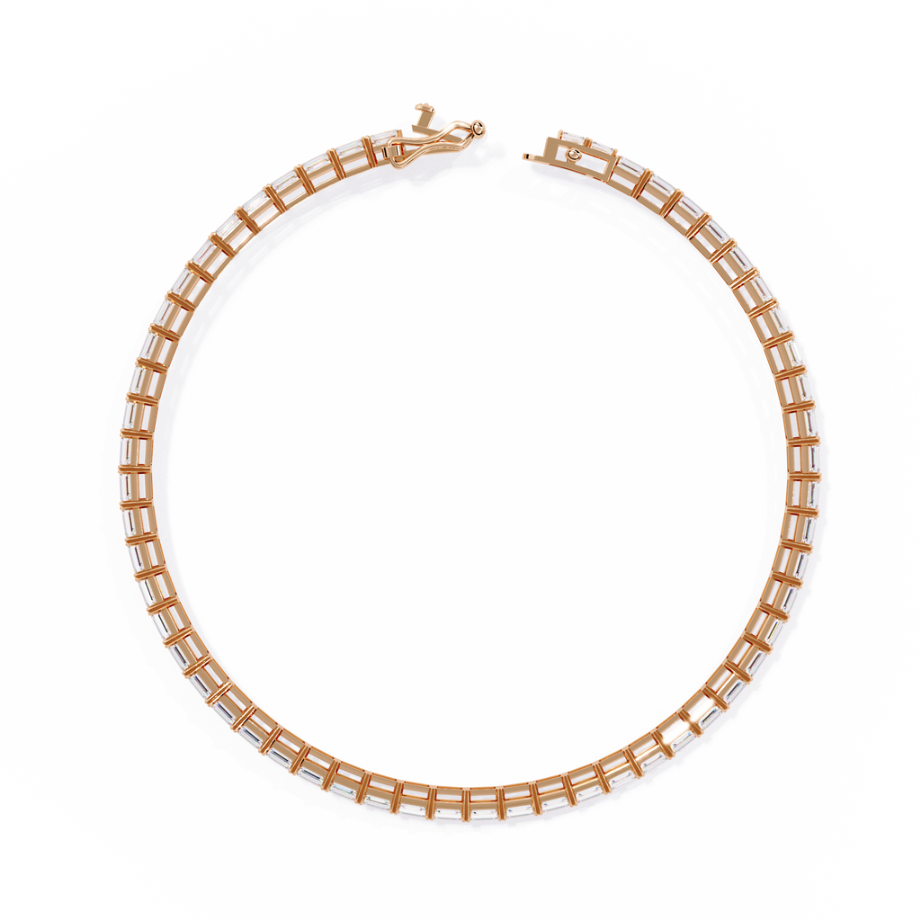 Baguette Line Diamond Bracelet