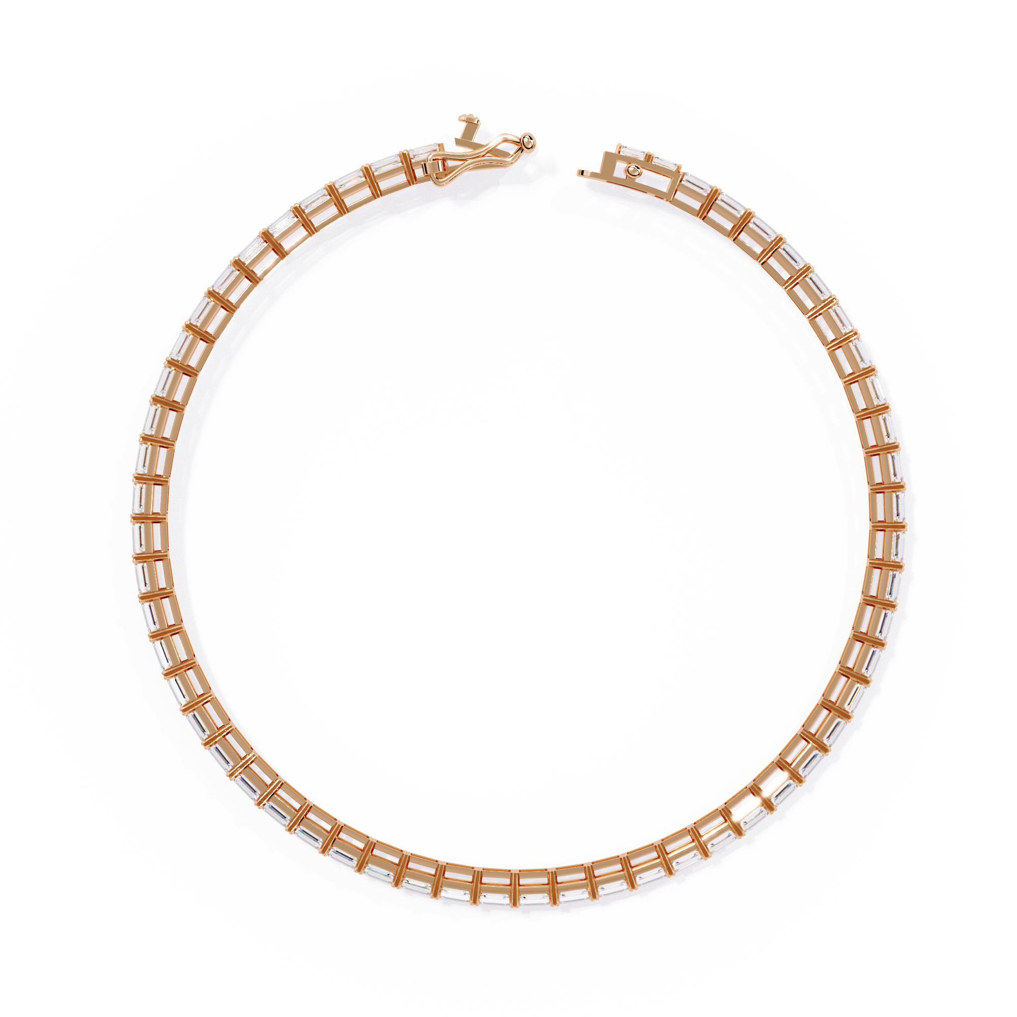 Baguette Line Diamond Bracelet
