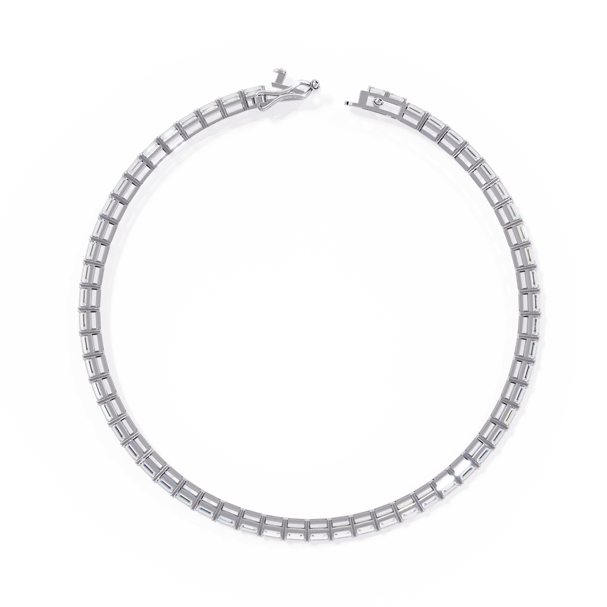 Baguette Line Diamond Bracelet