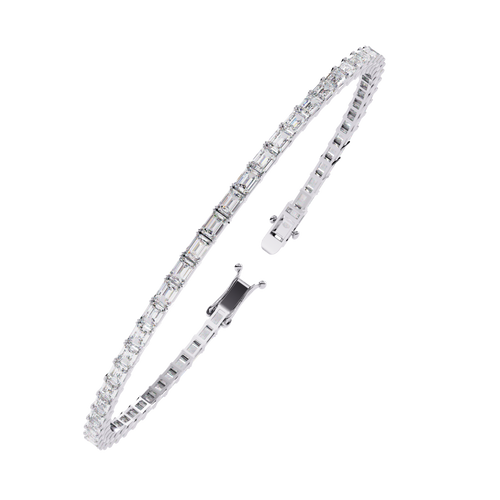 Baguette Line Diamond Bracelet
