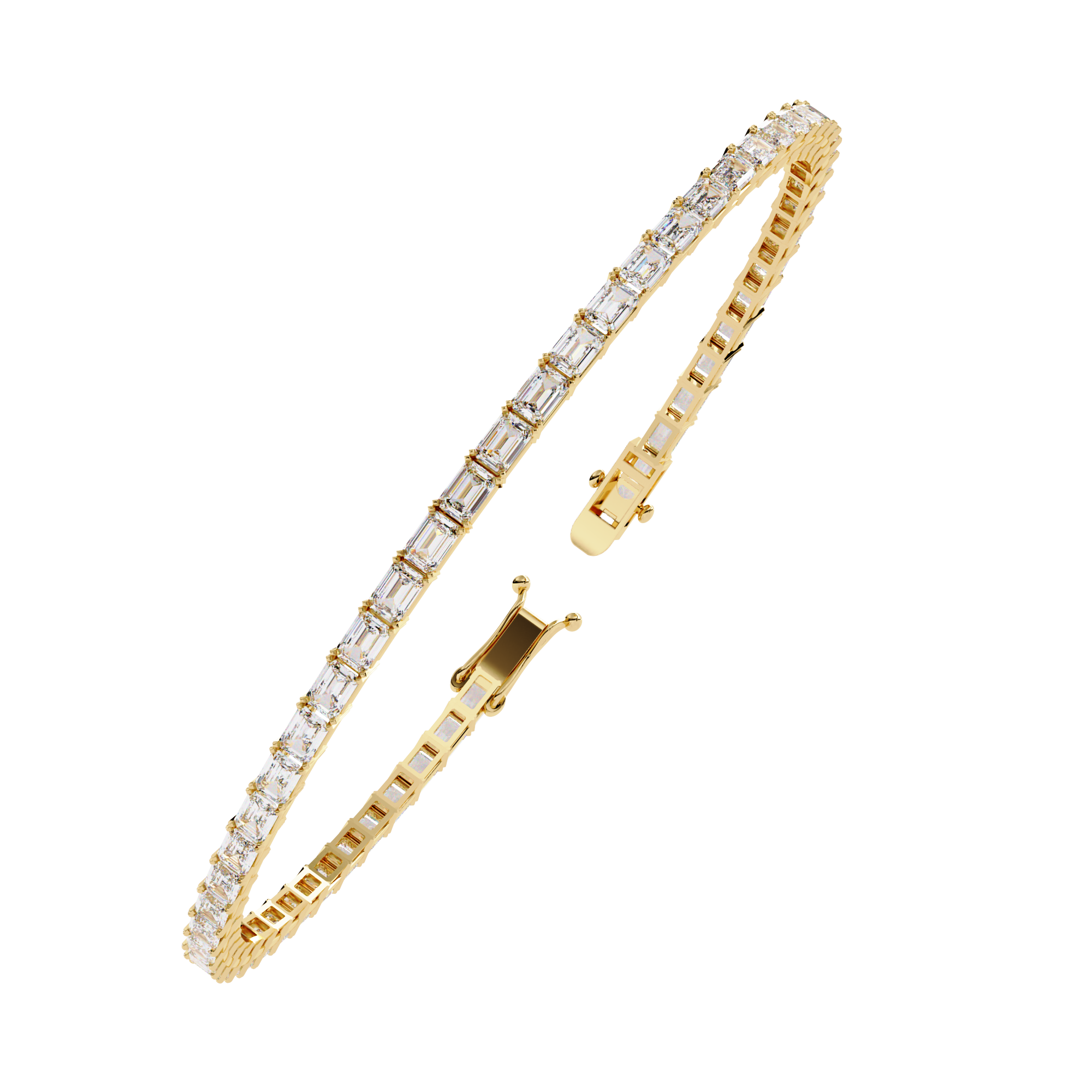 Baguette Line Diamond Bracelet