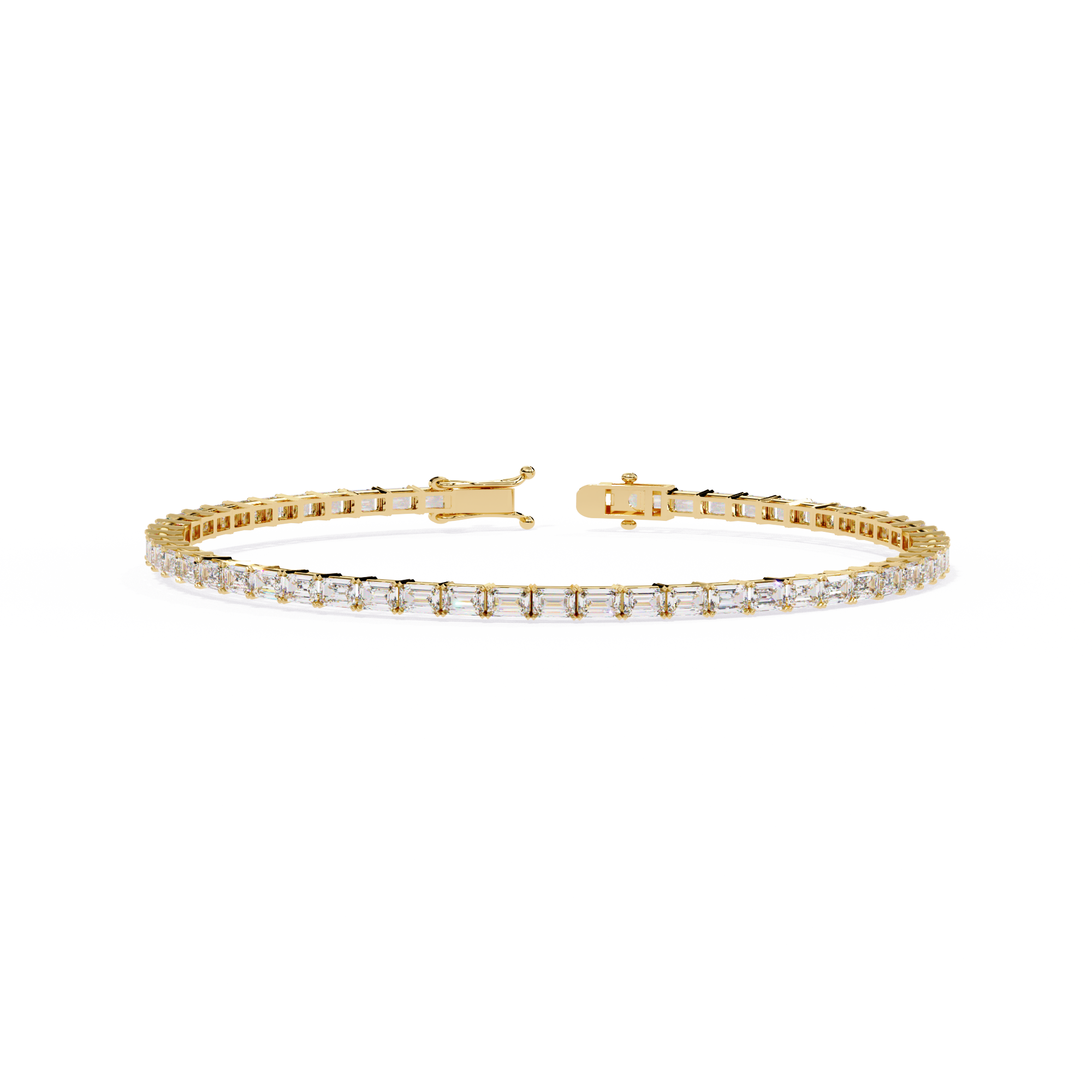 Baguette Line Diamond Bracelet