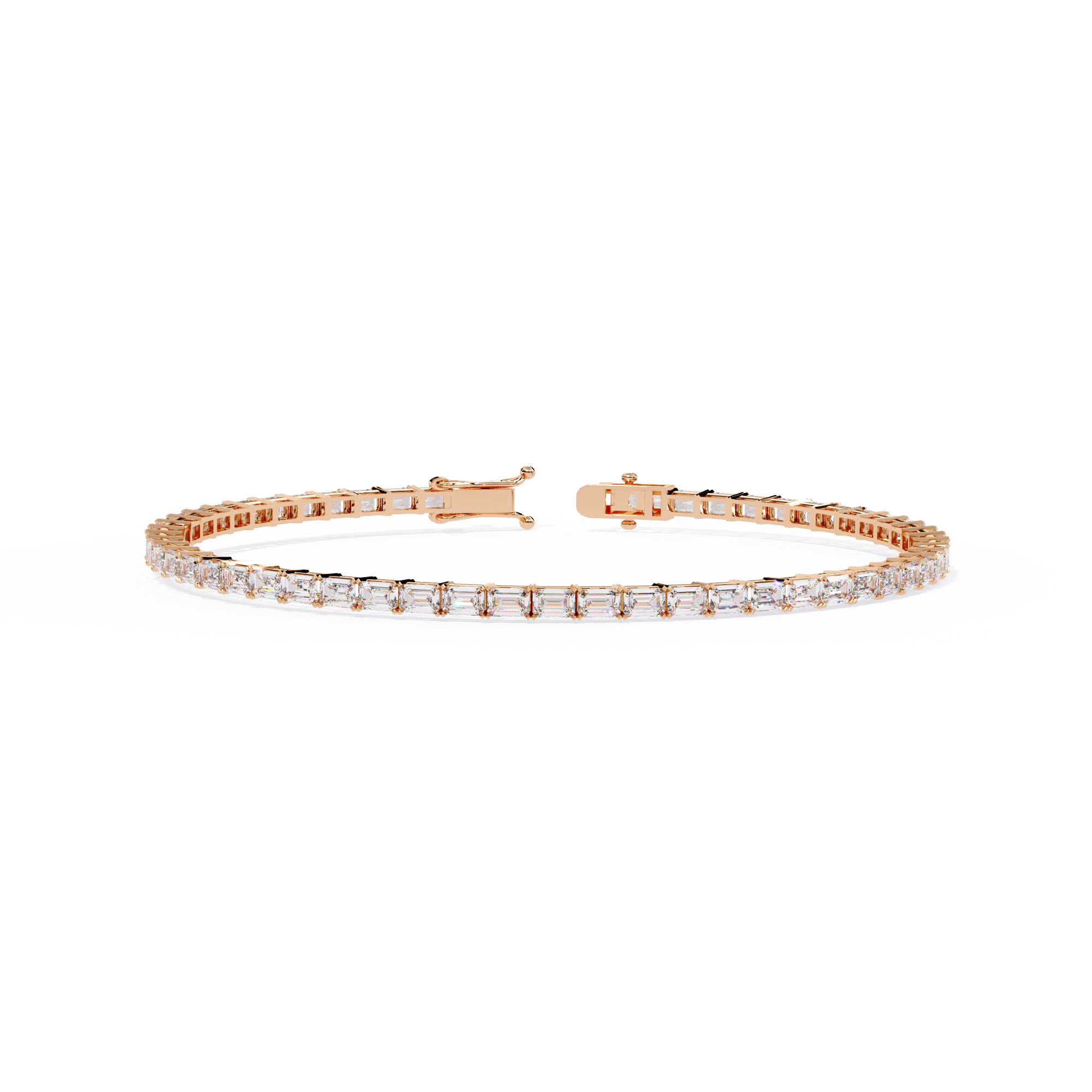 Baguette Line Diamond Bracelet