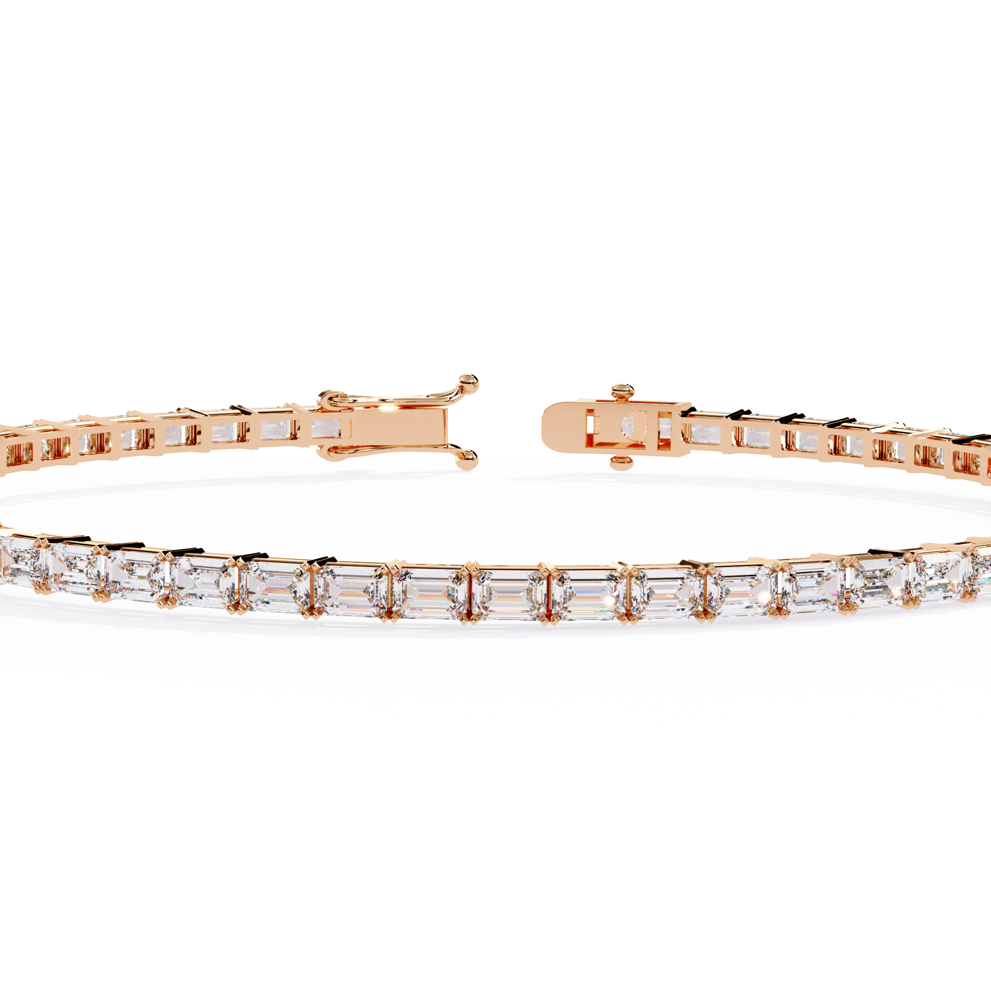 Baguette Line Diamond Bracelet