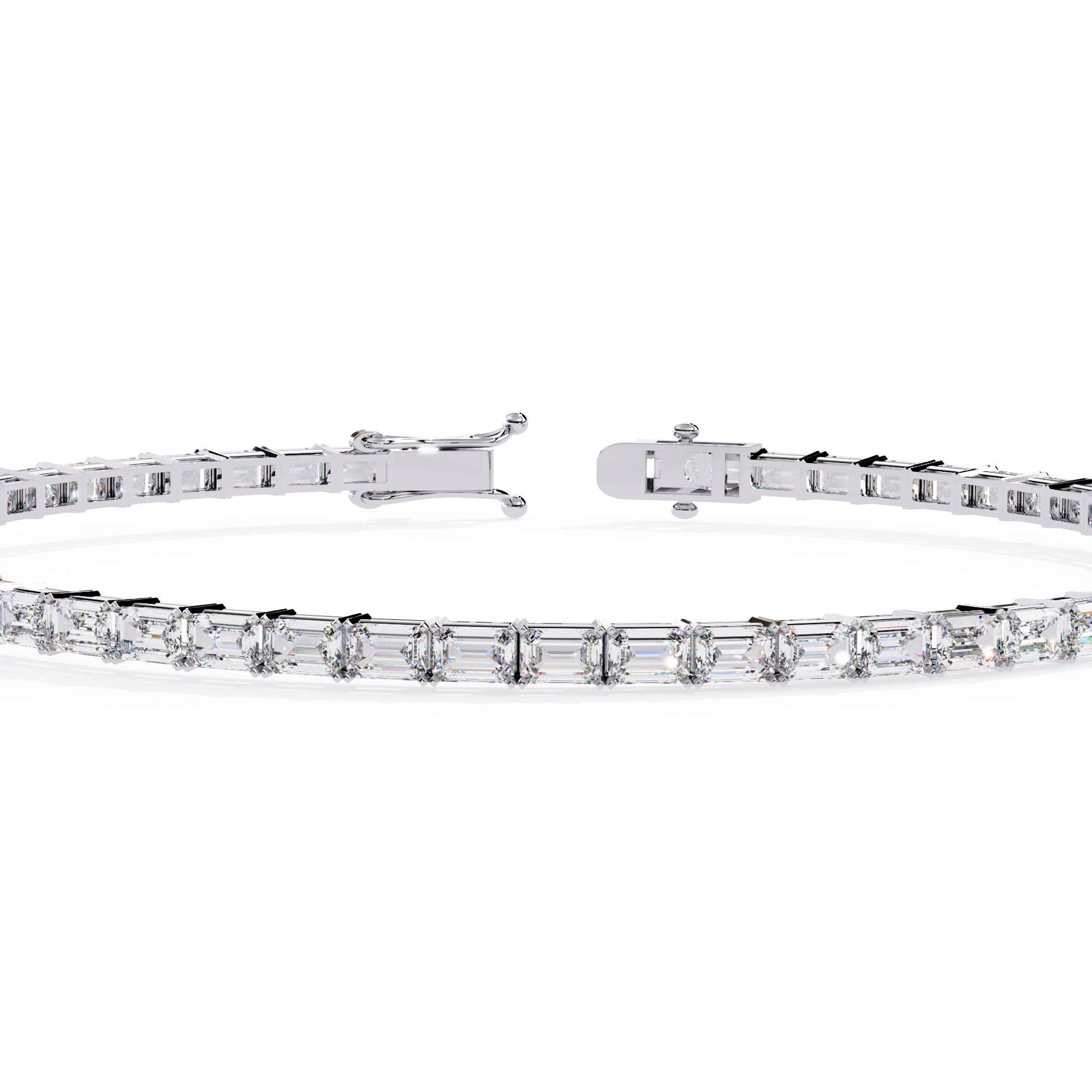 Baguette Line Diamond Bracelet