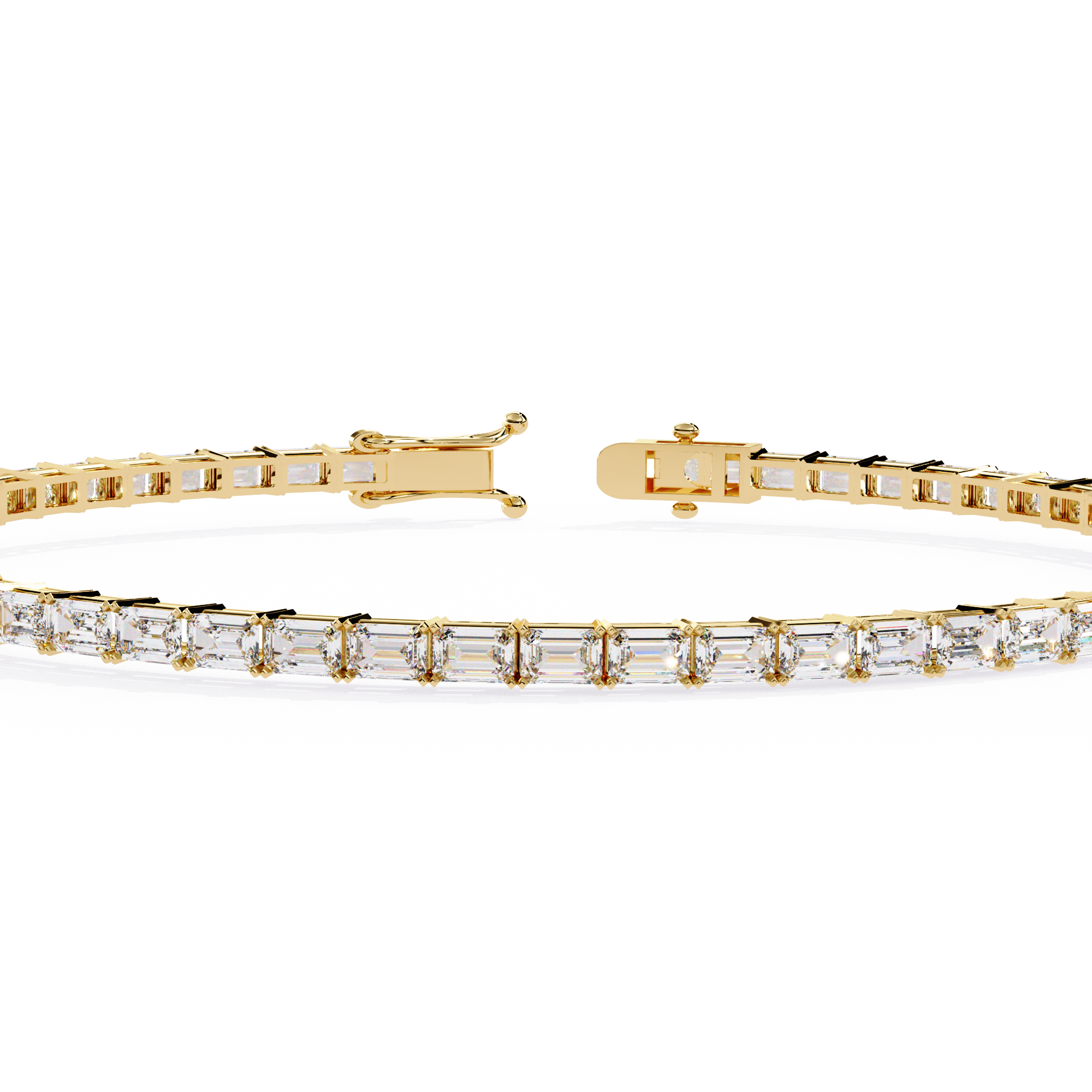Baguette Line Diamond Bracelet