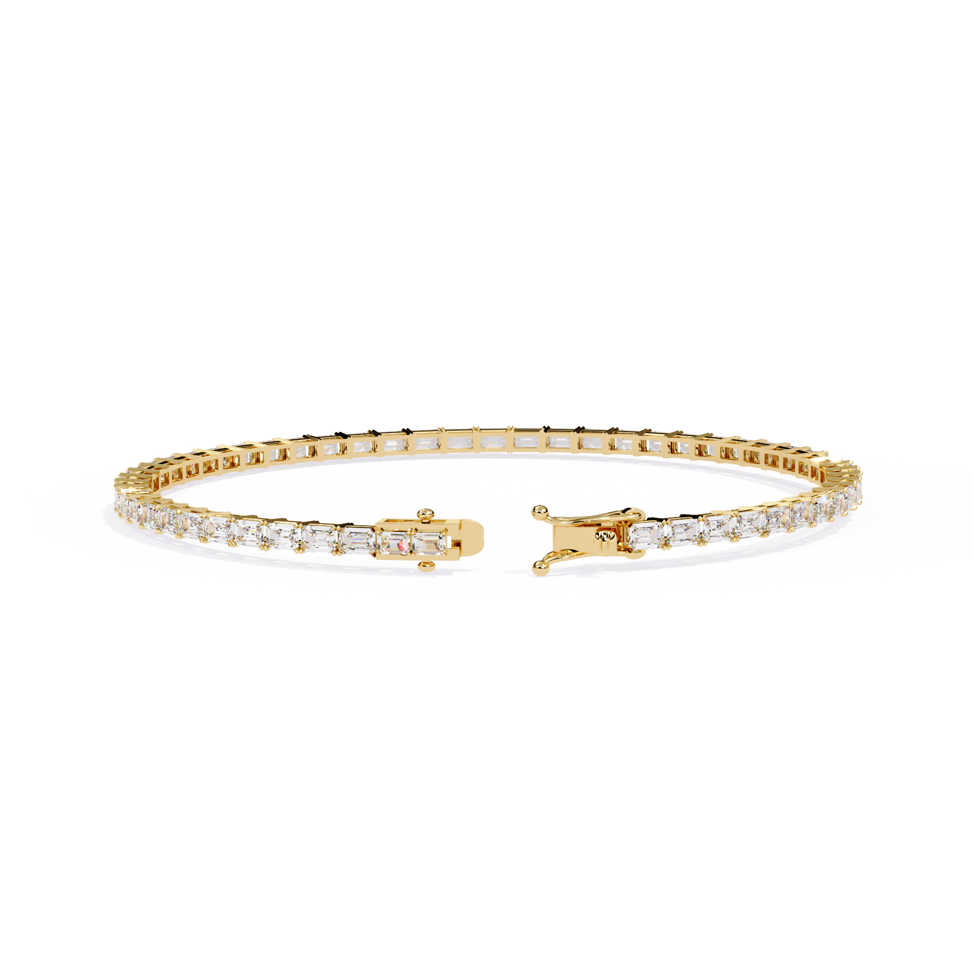 Baguette Line Diamond Bracelet