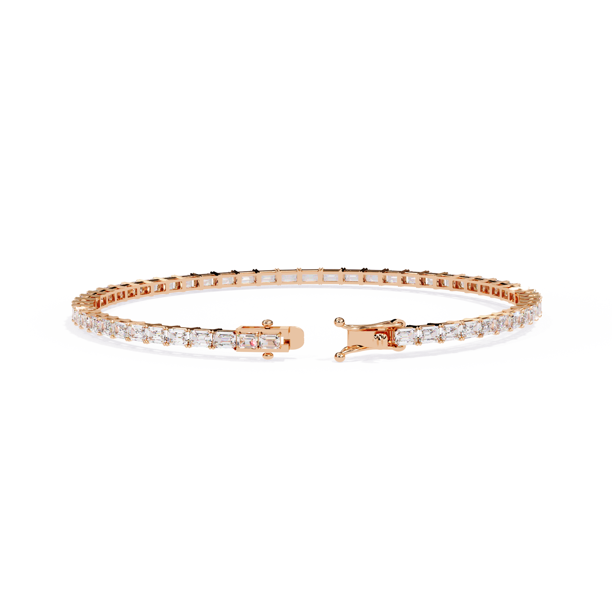 Baguette Line Diamond Bracelet