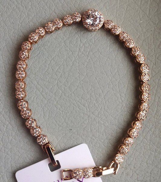 Silver/ Gold / Rose gold Stylish Crystal-Encrusted Bracelet – Sparkle with Glamour & Elegance