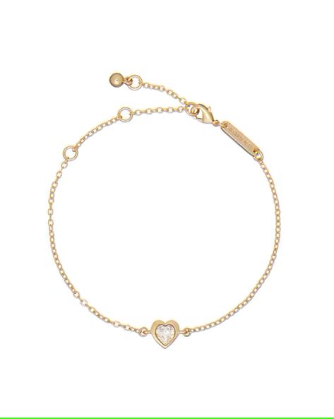 Silver/ Gold/ Rose gold  Elegant Gold Heart Bracelet with Sparkling Crystal Accent – A Symbol of Love &amp; Grace