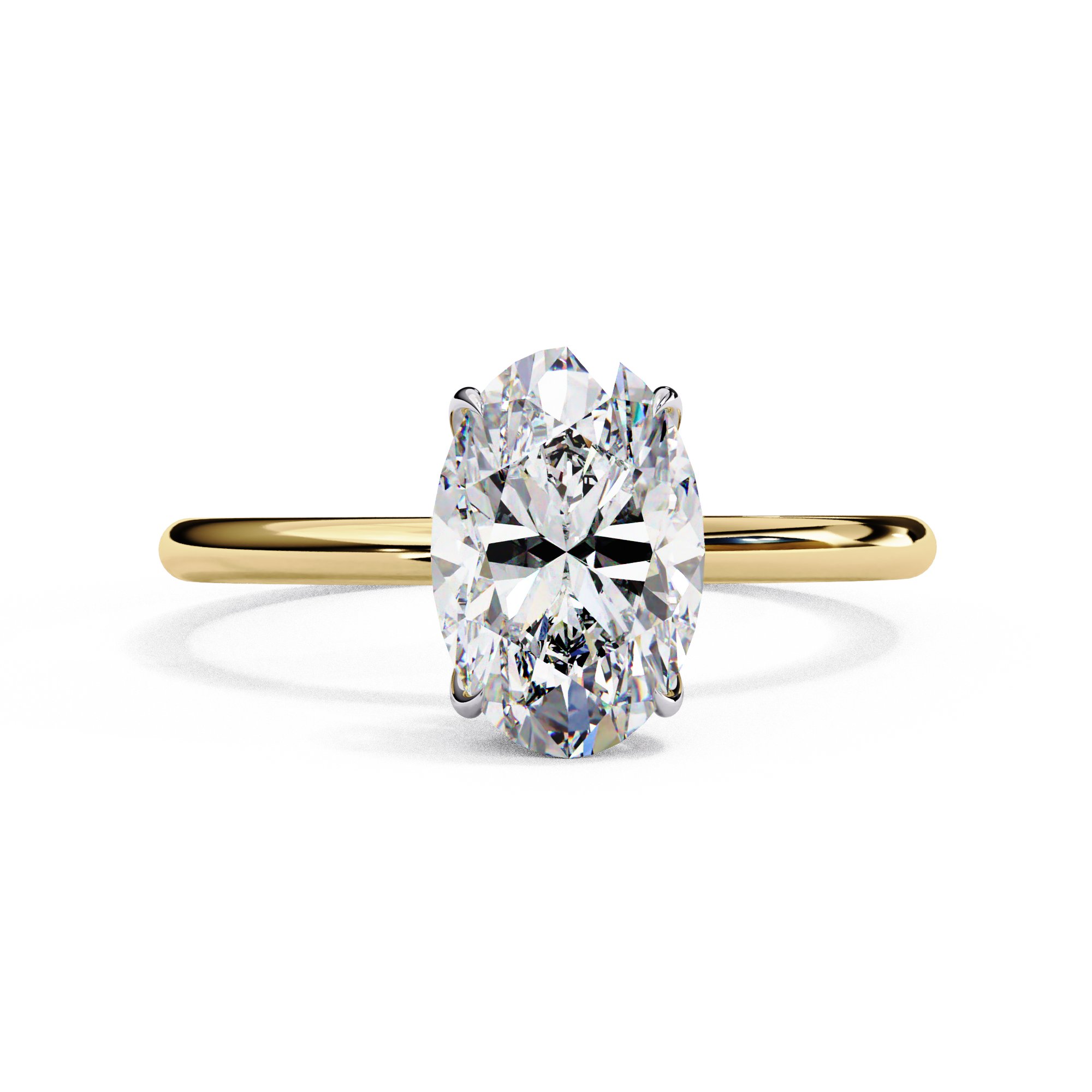Golden Oval Cut Ring