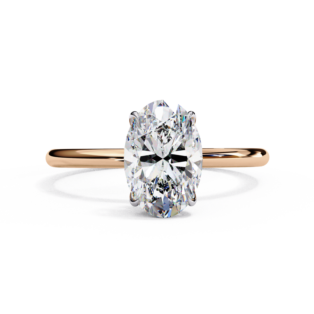 Golden Oval Cut Ring