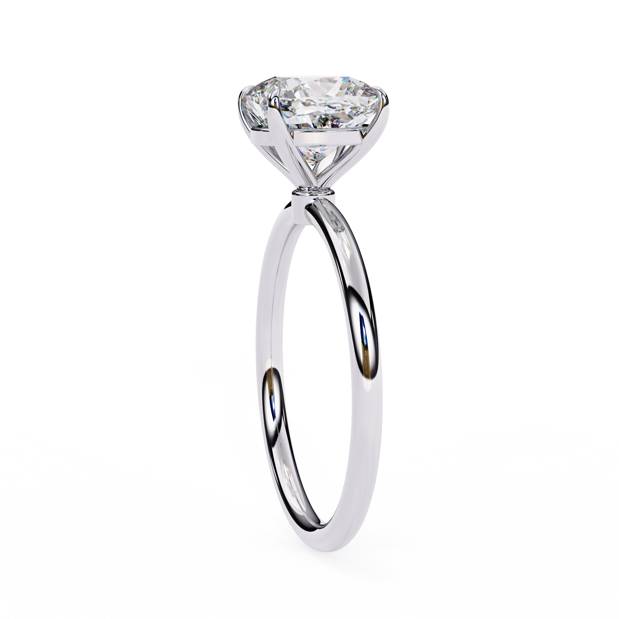 Golden Cushion Cut Ring