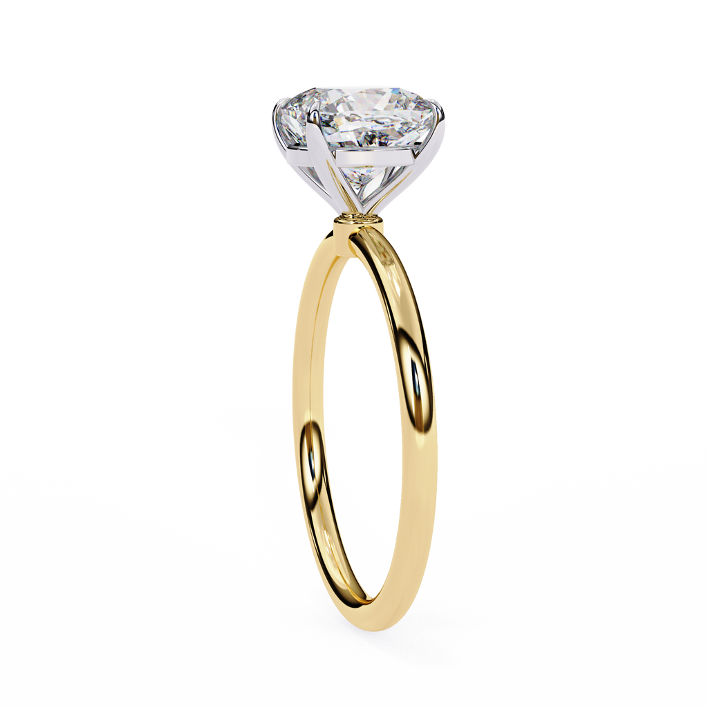 Golden Cushion Cut Ring