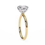 Golden Cushion Cut Ring