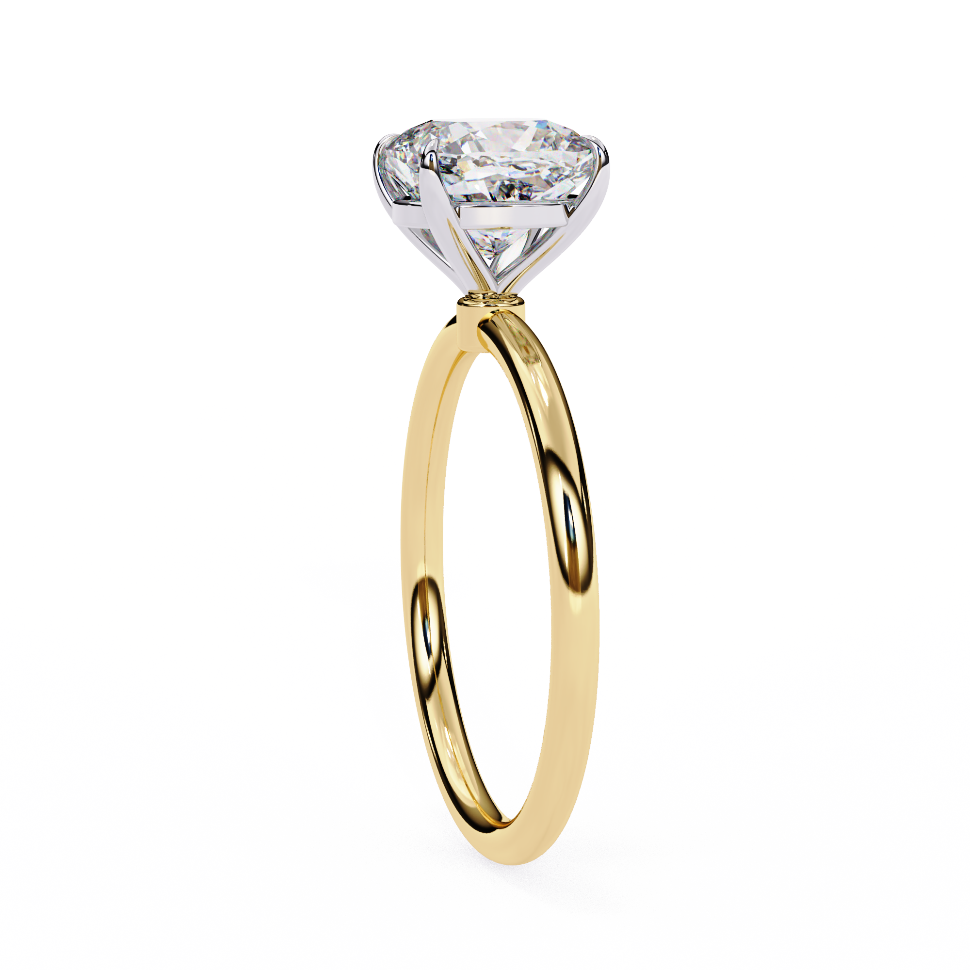 Golden Cushion Cut Ring