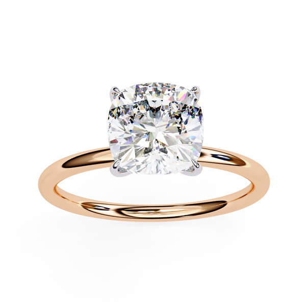 Golden Cushion Cut Ring
