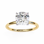 Golden Cushion Cut Ring