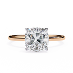 Golden Cushion Cut Ring