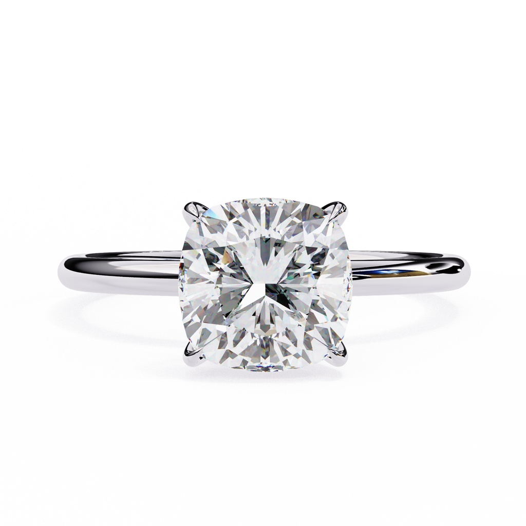 Golden Cushion Cut Ring