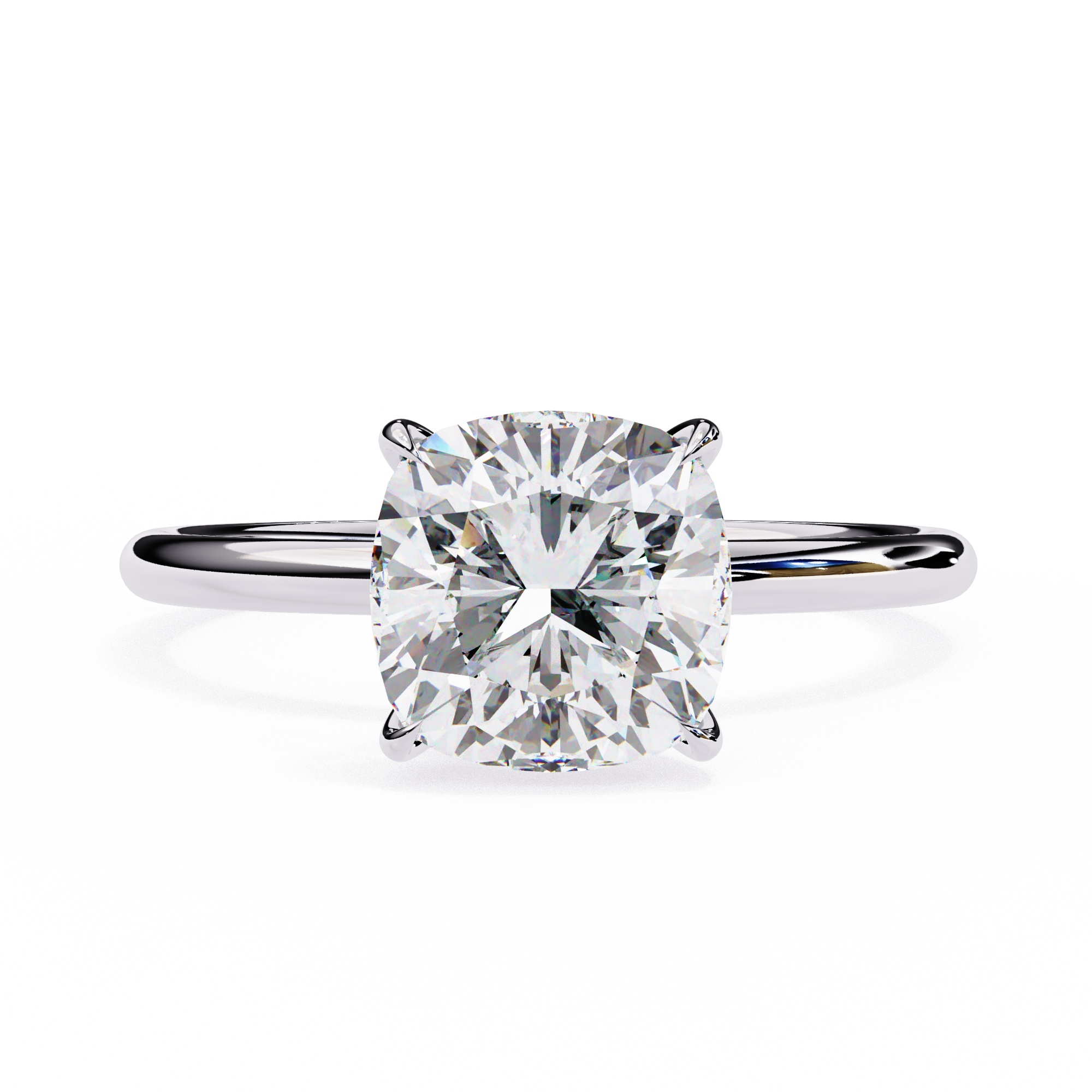 Golden Cushion Cut Ring