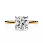 Golden Cushion Cut Ring
