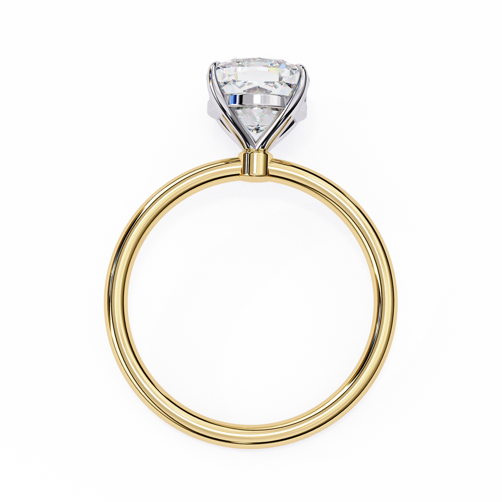 Golden Cushion Cut Ring