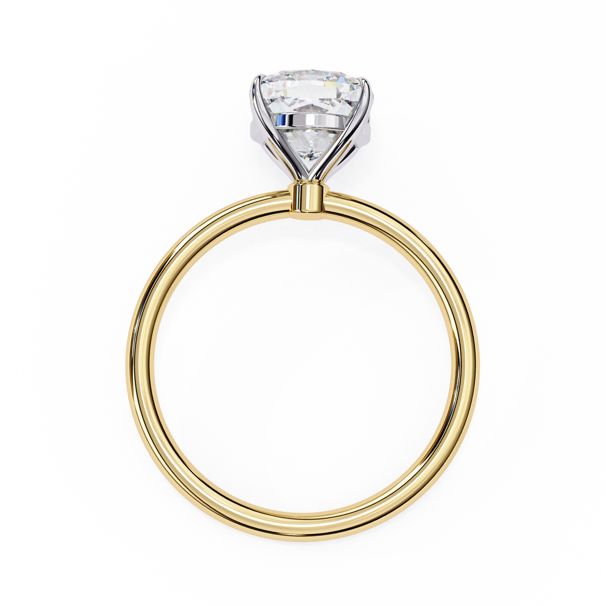 Golden Cushion Cut Ring