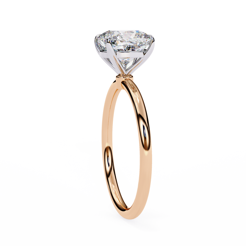 Golden Cushion Cut Ring