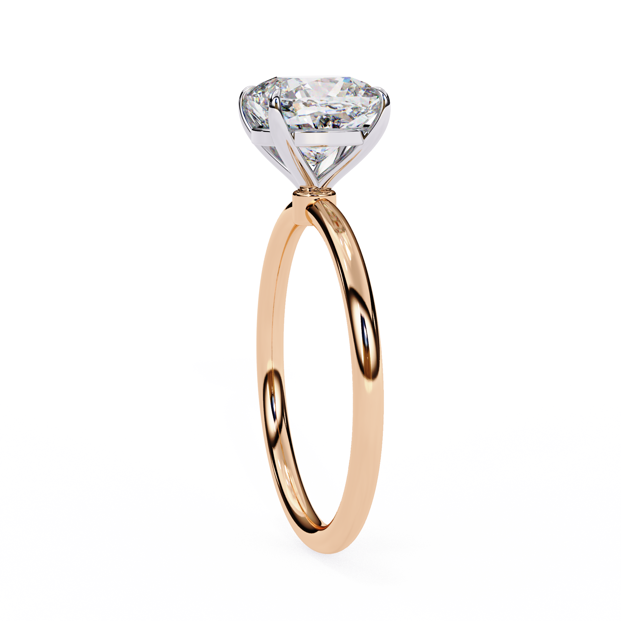 Golden Cushion Cut Ring