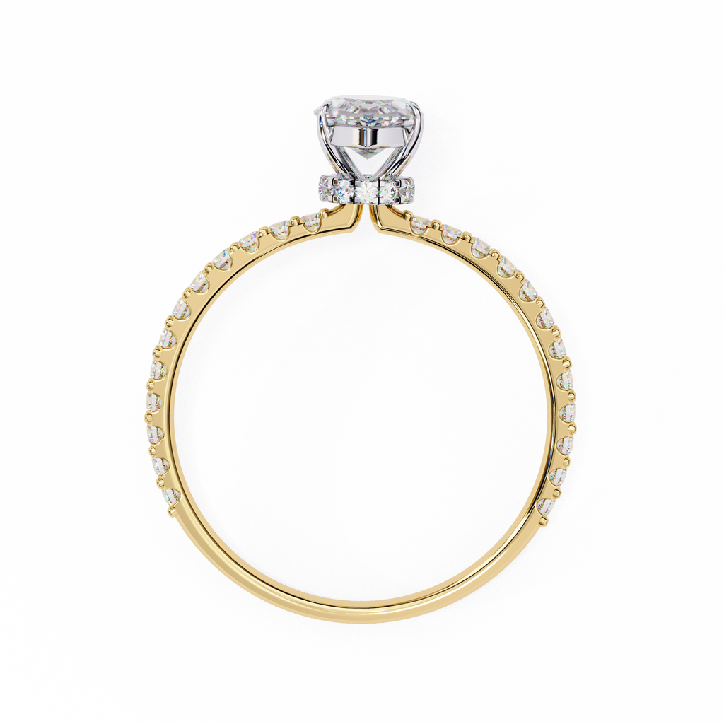 Golden Marquise Solitaire Band