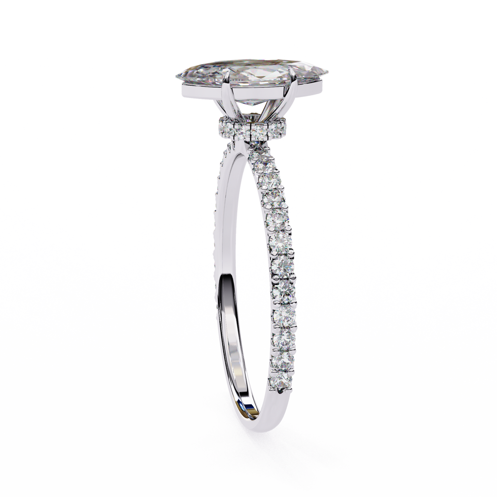 Golden Marquise Solitaire Band