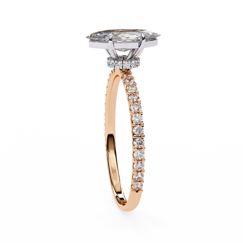 Golden Marquise Solitaire Band