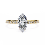 Golden Marquise Solitaire Band