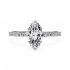 Golden Marquise Solitaire Band