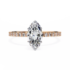 Golden Marquise Solitaire Band