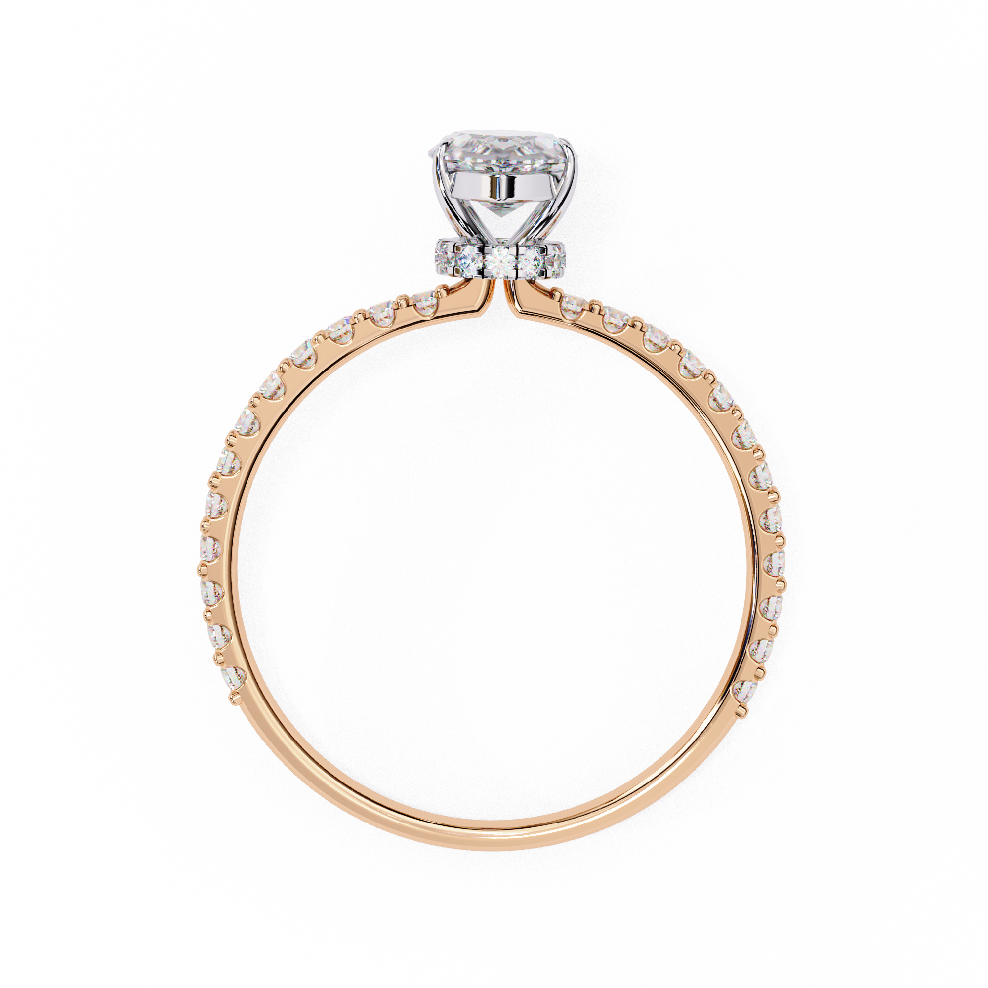Golden Marquise Solitaire Band