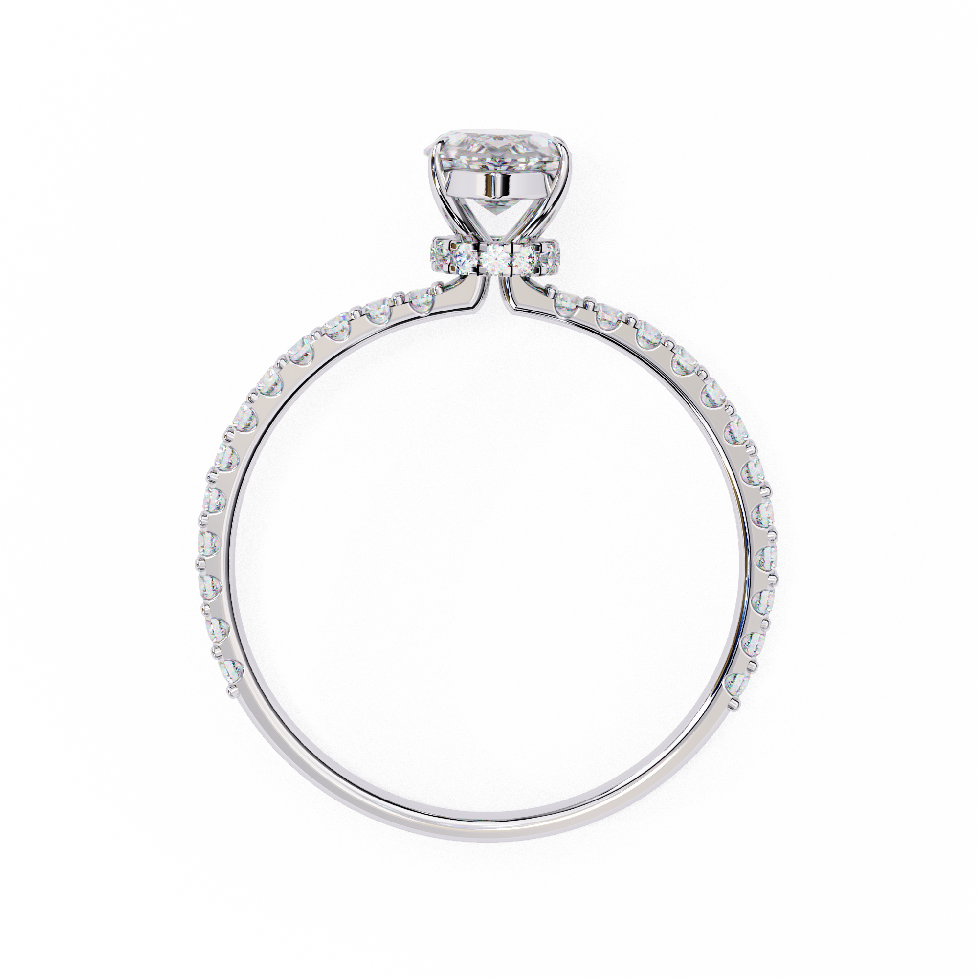 Golden Marquise Solitaire Band